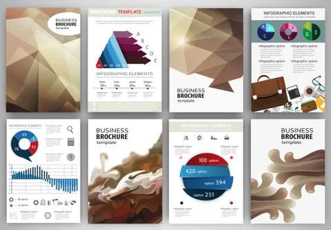Abstract beige backgrounds and concept infographics and icons Stock Illustration
