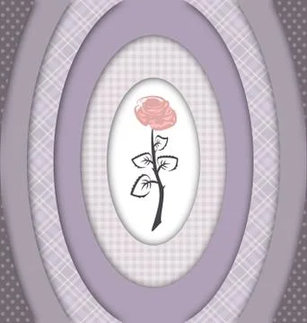 Abstract beige colored image of rose and frames Stock Illustration