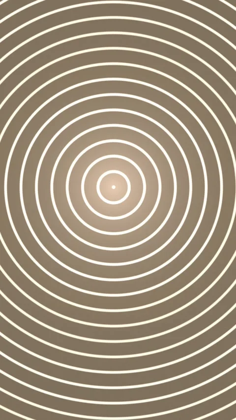 Abstract Beige Concentric Circle Motion Background with Soft Glow Stock Footage 342985145
