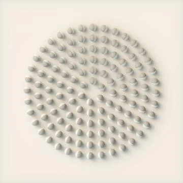 Abstract Beige Geometric 3D Sphere Pattern Stock Illustration