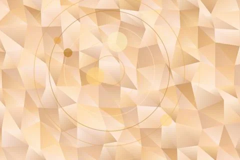 Abstract beige geometric pattern with polygons and circles Stock Photos