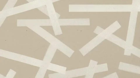 Abstract beige textured background with scattered white tape strips, seamle.. Видео 342041142
