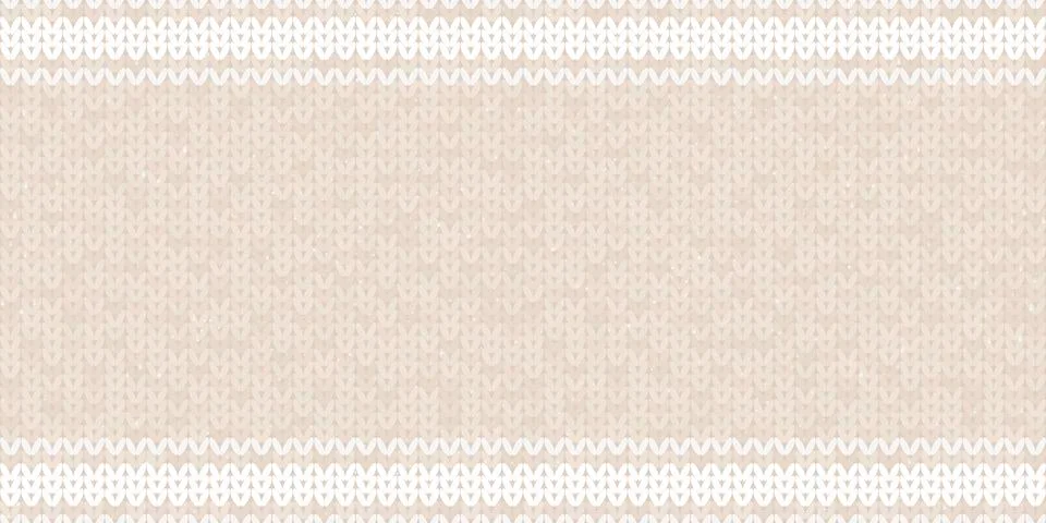 Abstract beige wool knitted texture with white stripes seamless pattern bac.. Stock Illustration