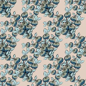 Abstract Berries seamless pattern Illustrazione stock