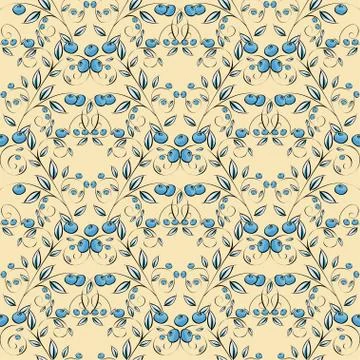 Abstract Berries seamless pattern Illustrazione stock