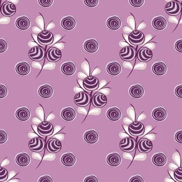 Abstract Berries seamless pattern Stock Illustration