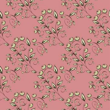 Abstract Berries seamless pattern Stock Illustration