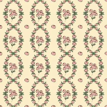 Abstract Berries seamless pattern Stock Illustration