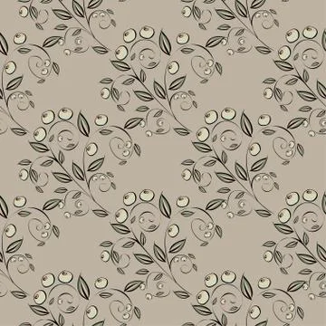 Abstract Berries seamless pattern Illustrazione stock