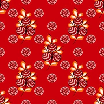 Abstract Berries seamless pattern Illustrazione stock