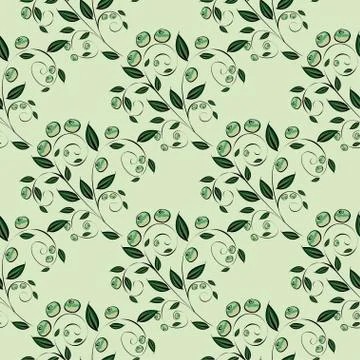 Abstract Berries seamless pattern Stock Illustration