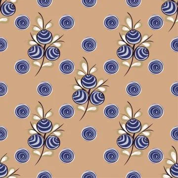 Abstract Berries seamless pattern Stock-Illustration