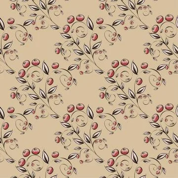 Abstract Berries seamless pattern Stock Illustration