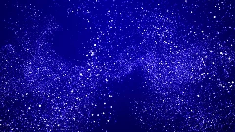 Abstract bg with blue magic glitters fly in air in slow motion and form Stock-Footage 136577380