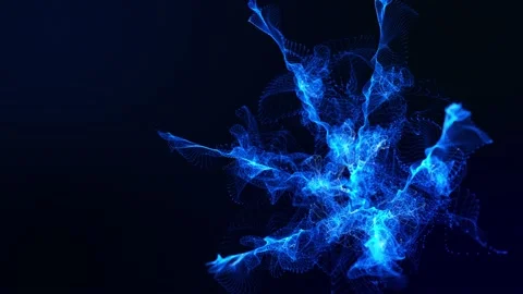 Abstract bg like winter frost pattern in 3d space. Particles form branches like Stock Footage 141657335