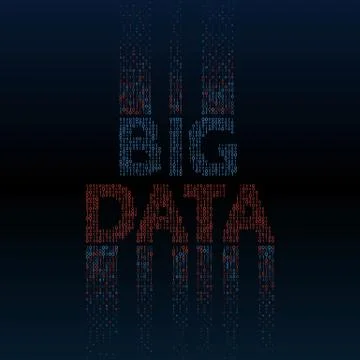 Abstract big data background with binary code. Stockillustratie