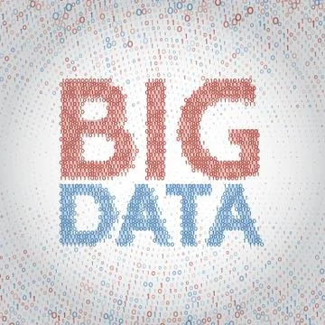 Abstract big data background with binary code. Stock Illustration