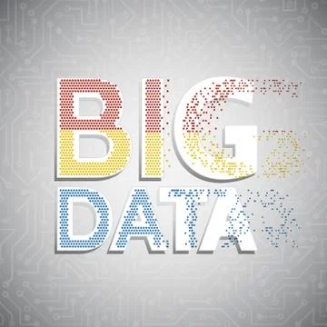 Abstract big data background with binary code and circuit board. Stockillustratie