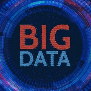 Abstract big data background with binary code. Stockillustratie