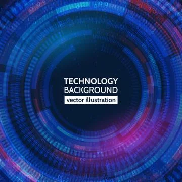 Abstract big data background with binary code. 库存插图