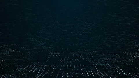 Abstract Big Data Dot Digital Particle Field Technology Background Illustrazione stock