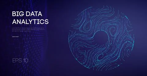 Abstract Big Data Flow Background. Software code agile industrial internet Stock Illustration