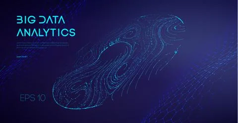 Abstract Big Data Flow Background. Software code agile industrial internet Stock Illustration