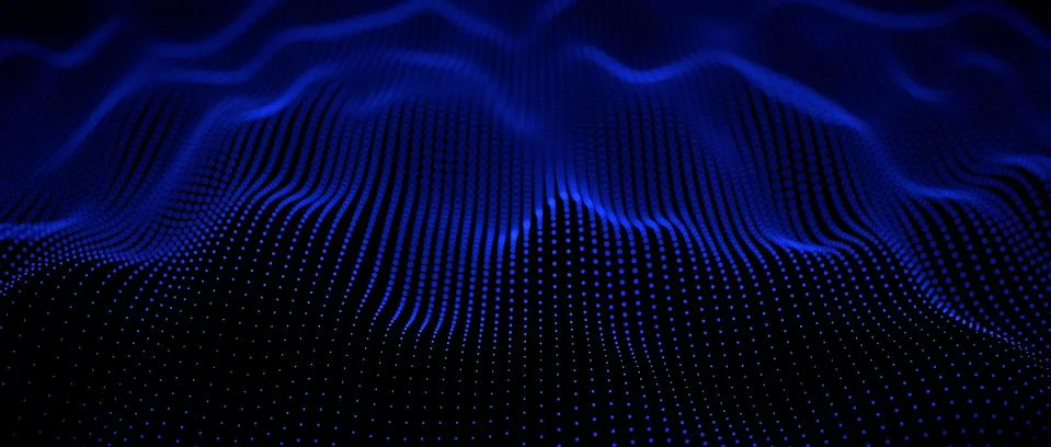 Abstract big data futuristic light wallpaper background design. Science dark Stock Illustration