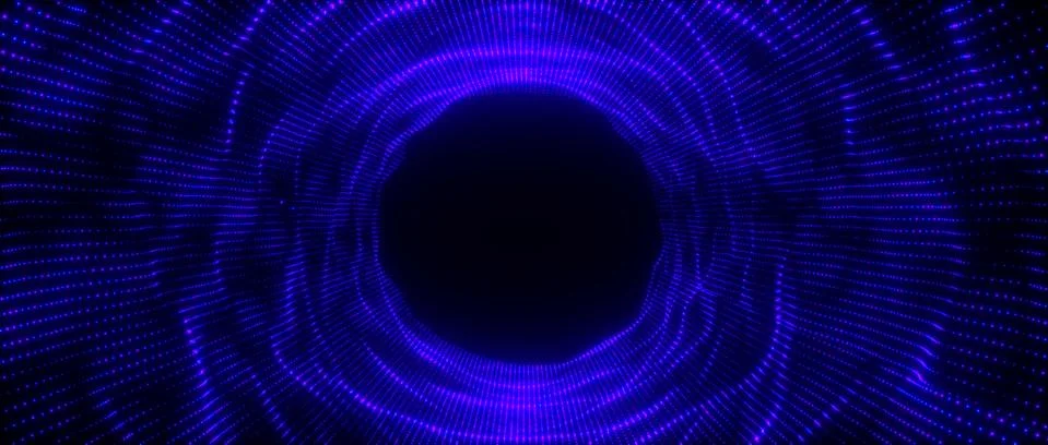 Abstract big data futuristic light wallpaper background design. Science dark Stock Illustration