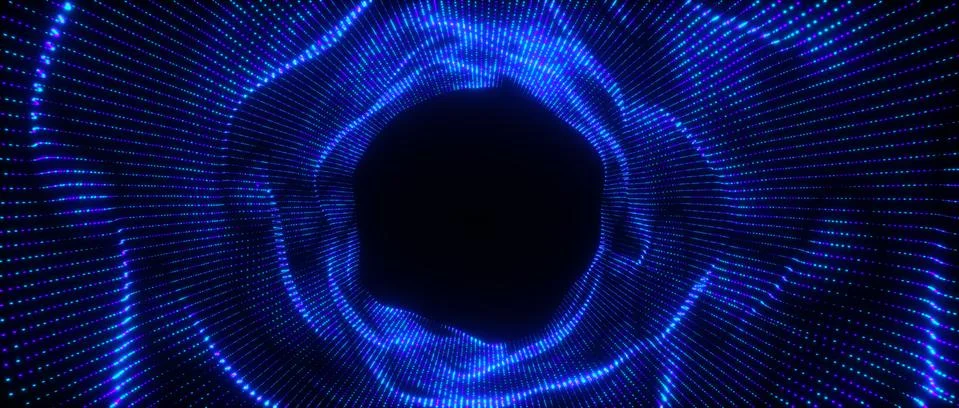 Abstract big data futuristic light wallpaper background design. Science dark Stock Illustration