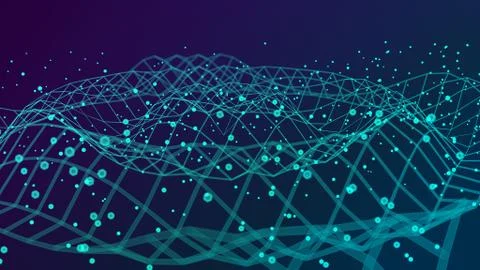 Abstract big data futuristic light wallpaper background design. Science dark  Stock Illustration