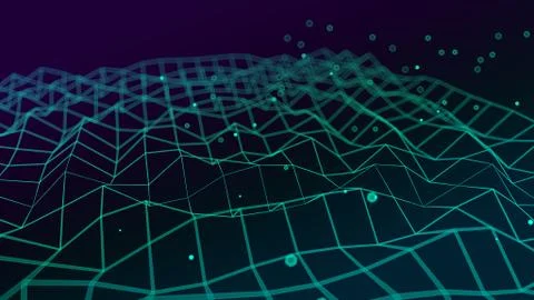 Abstract big data futuristic light wallpaper background design. Science dark  Stock Illustration