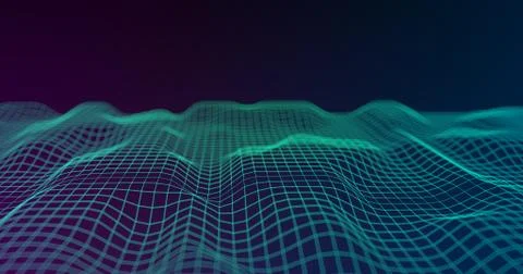 Abstract big data futuristic light wallpaper background design. Science dark  Stock Illustration