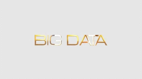 Abstract Big Data golden glitch text  with particles digital effect Stock Footage 310943238