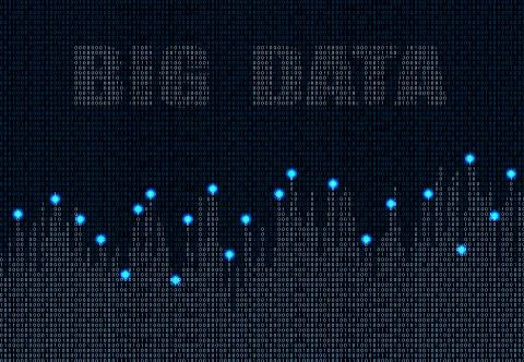 Abstract big data graph, infographic design. Digital field. illustration イラスト素材
