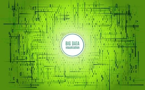 Abstract big data illustration. Information streams. Stock Illustration