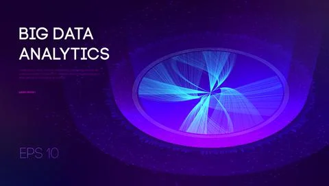 Abstract big data isometric illustration. Cloud technology database system Stock Illustration