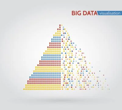 Abstract big data machine learning algorithms. Stock Illustration