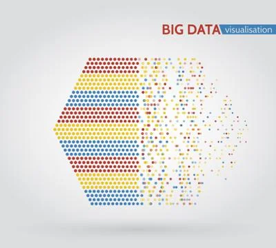 Abstract big data machine learning algorithms. Stock Illustration