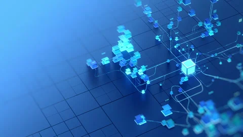 Abstract Big Data Network Conceptual Design Stock Footage 277875319