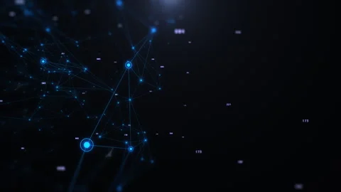 Abstract big data structure futuristic network connection technology 4K motion. Vídeos de archivo 328986700