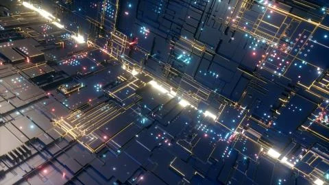 Abstract big data transfer. Binary processing is handled by the computer moth 스톡 일러스트