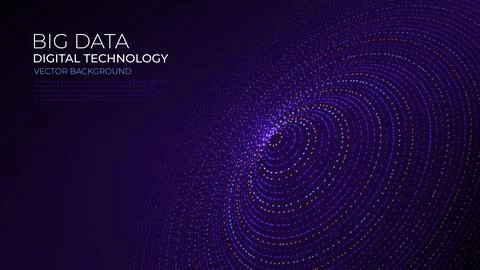 Abstract Big Data visualization background Illustrazione stock