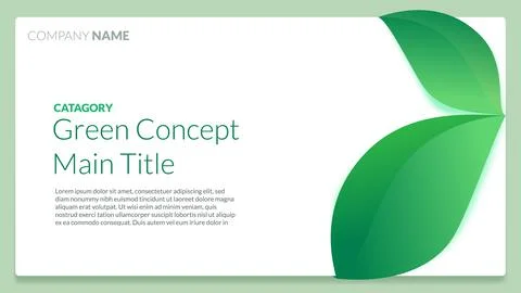 Abstract big leaf go green concept  vector illustration Illustrazione stock