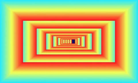 Abstract big rectangle to small center alignment like loop seamless pipe. Stock Illustration