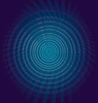 Abstract binary background Illustrazione stock