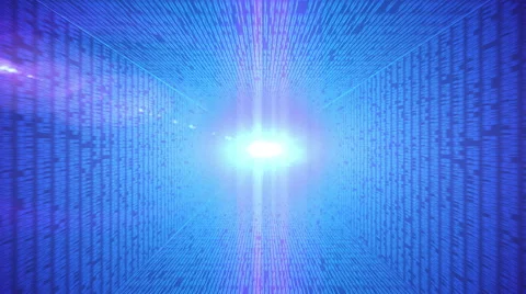 Abstract binary code 3D line blue background Stock Footage 47469707