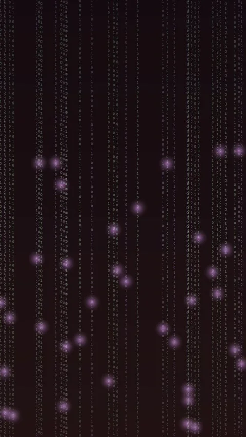 Abstract binary code and floating spheres create a futuristic, digital aesthetic Stock Footage 327941885