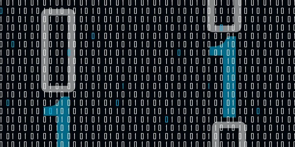 Abstract binary code background. Binary data &amp; technology concept. Stock Illustration