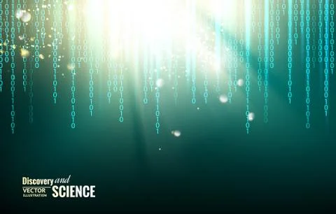 Abstract binary code background. Stock Illustration